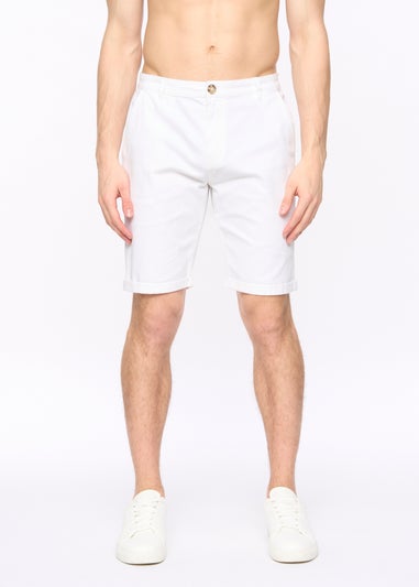 Crosshatch White Sinwood Chino Shorts