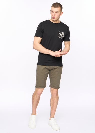 Crosshatch Khaki Sinwood Chino Shorts