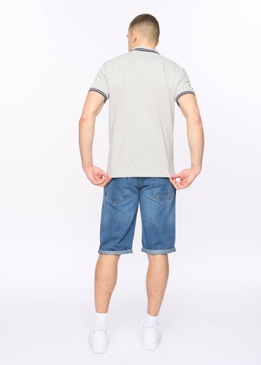 Crosshatch Light Grey Marl Changra Polo