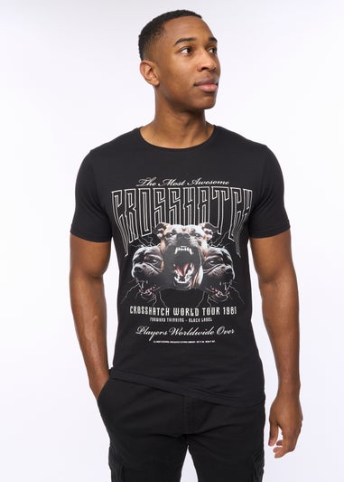 Crosshatch  Black  Dogz  T-Shirt