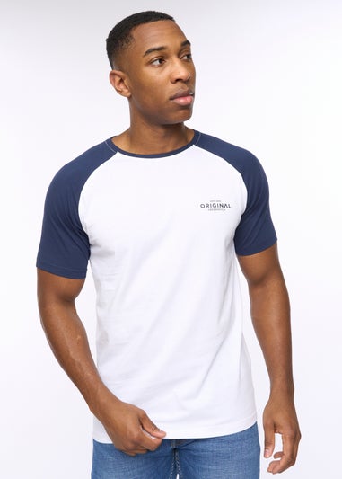 Crosshatch White/Navy Meza T-Shirt