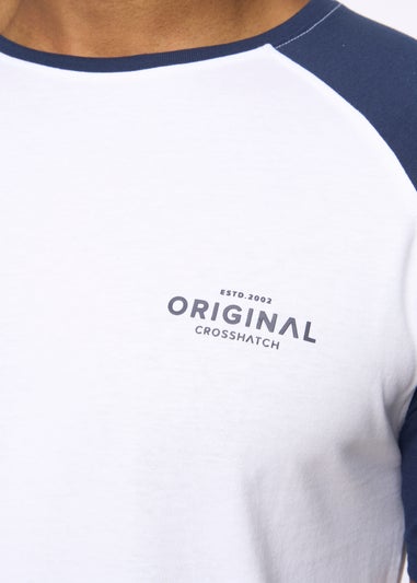 Crosshatch White/Navy Meza T-Shirt