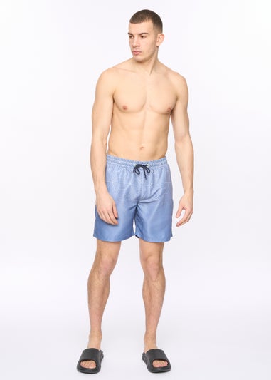 Crosshatch  Denim  Blue  Layotta  Swim  Shorts