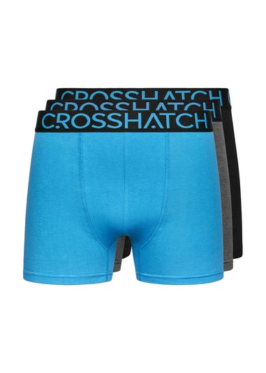 Crosshatch Blue Knightling MVE 3 Pack Boxers