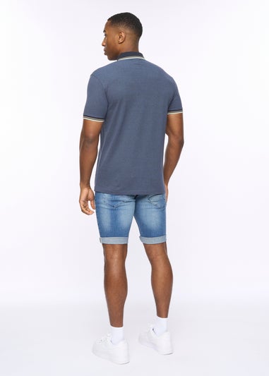 Crosshatch Navy Shellworth Polo