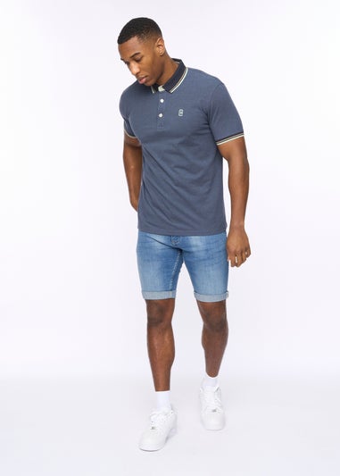 Crosshatch Navy Shellworth Polo