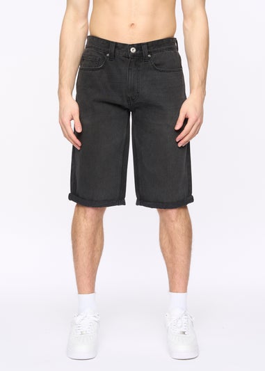 Crosshatch Black Wash Tillforth Denim Shorts