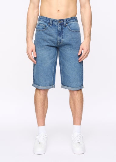 Crosshatch Stone Wash Tillforth Denim Shorts