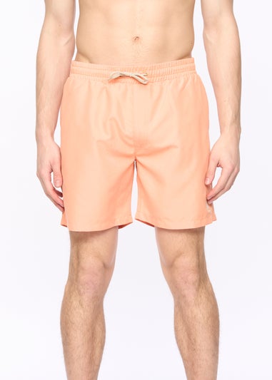 Crosshatch Coral Wabasso Swim Shorts