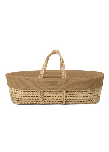 Clair de Lune Organic Biscuit Knitted Moses Basket Dressing