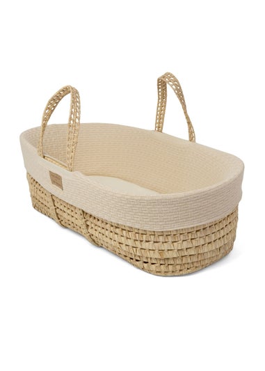 Clair de Lune Organic Cream Knitted Moses Basket