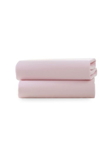 Clair de Lune 2 Pack Pink Cot Bed Sheets