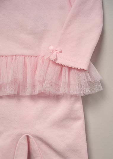 Rock a Bye Baby Ribbon Detail All-In-One Headband Outfit Set (0-9 mnths)