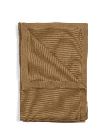 Clair de Lune Organic Biscuit Knitted Blanket