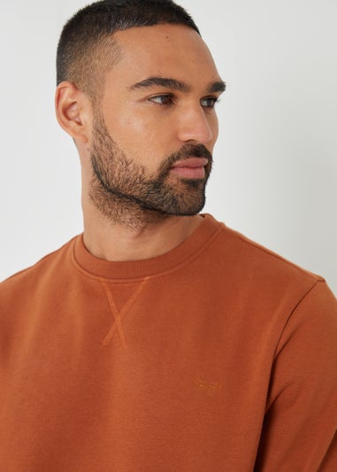 Threadbare Terracotta Cotton Blend Satsuma Crew Neck Sweatshirt