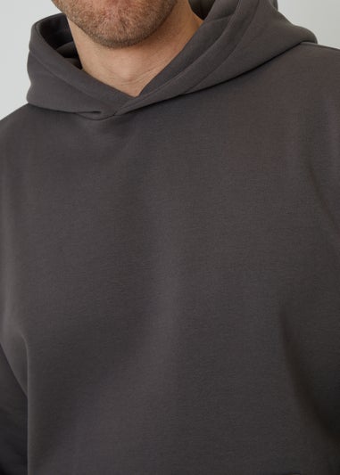 Threadbare Dark Grey Relaxed Fit Pullover Hoodie