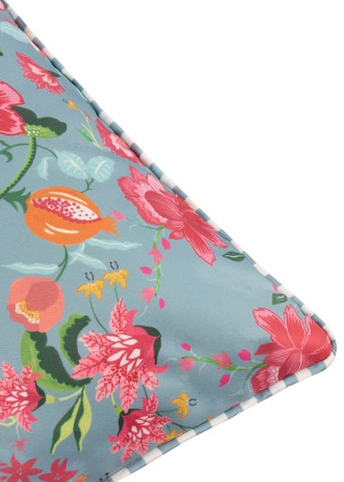 Wylder Nature Light Blue Claudia Floral Outdoor Outdoor Cushion