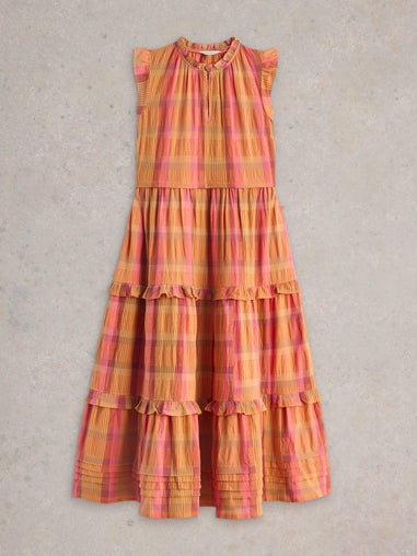 Kariertes Maxikleid Rosie