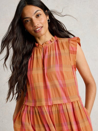 Kariertes Maxikleid Rosie