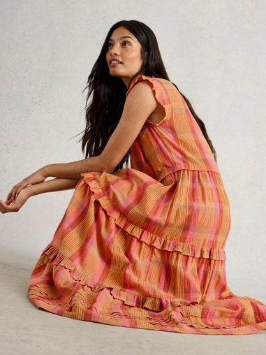 Kariertes Maxikleid Rosie