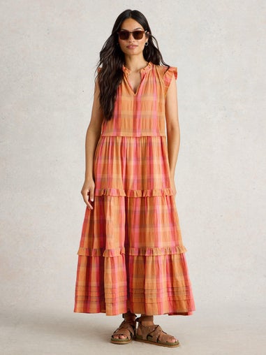 Kariertes Maxikleid Rosie