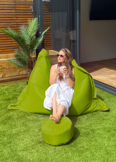 rucomfy Indoor/Outdoor Giant Squashy Squarbie Olive Green Beanbag