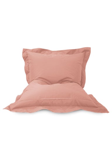rucomfy Indoor/Outdoor Giant Striped Squashy Squarbie Dusky Pink Beanbag