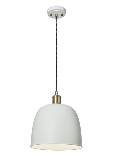 BHS Lighting Damani Ivory & Brass Ceiling 1 Light (40-130cm x 26cm)