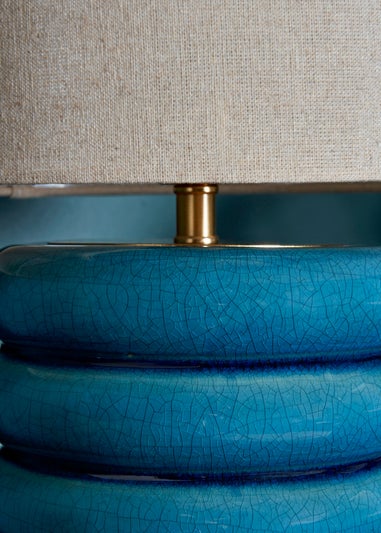BHS Lighting Firenze Blue Table Lamp (44cm x 28cm)