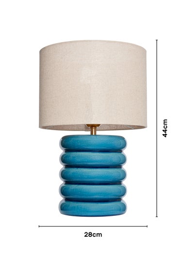 BHS Lighting Firenze Blue Table Lamp (44cm x 28cm)