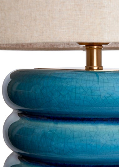 BHS Lighting Firenze Blue Table Lamp (44cm x 28cm)