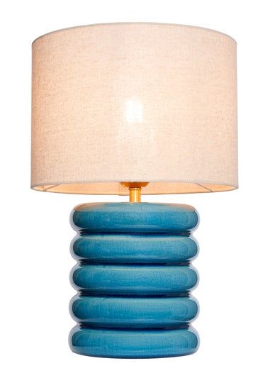 BHS Lighting Firenze Blue Table Lamp (44cm x 28cm)