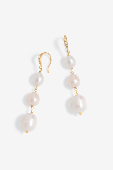 Jon Richard Gold Plated Semi Precious Drop Earrings