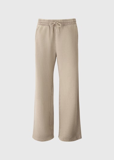 Beige Acid Wash Joggers