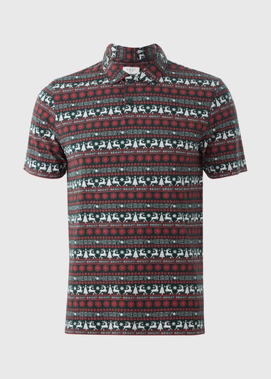 Green Christmas Wrapping Polo Shirt