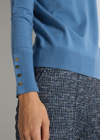 Et Vous Blue Fine Gauge Jumper