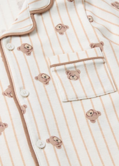 Boys Cream Bear Pyjama Set (1-7 Years)