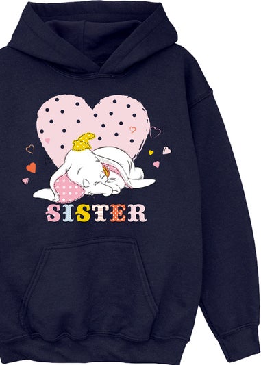 Disney Dumbo Sister Girls Navy Hoodie (3-13 Years)