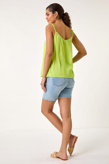 Roman Lime Pom Pom Cami Top