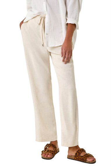 Roman Stone Full Length Linen Trousers