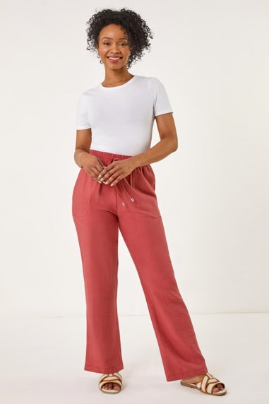 Roman Rust Petite Textured Pocket Trouser