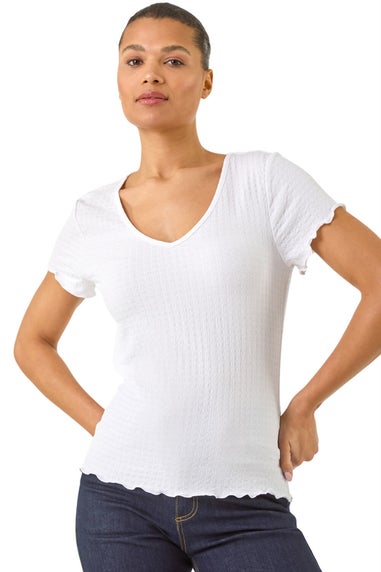 Roman Ivory Textured Lettuce Edge Top