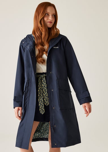 Regatta Navy Jasmine Flower Orla Kiely II Waterproof Breathable Isotex Mac Jacket