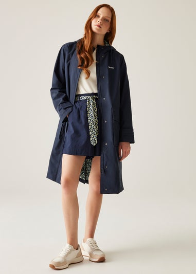 Regatta Navy Jasmine Flower Orla Kiely II Waterproof Breathable Isotex Mac Jacket