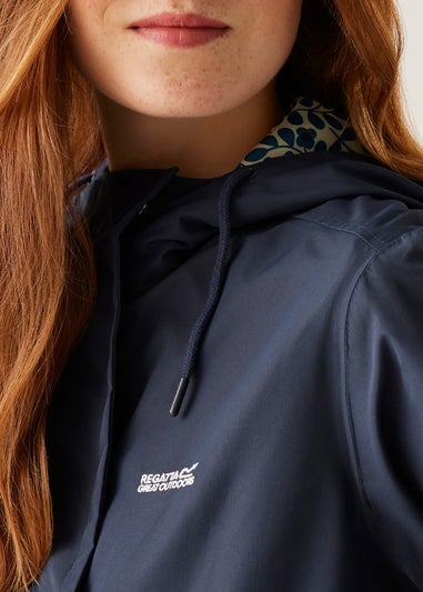 Regatta Navy Jasmine Flower Orla Kiely II Waterproof Breathable Isotex Mac Jacket