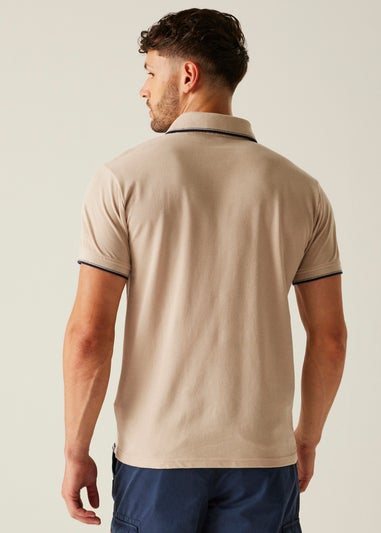 Regatta Ecru Tipping Tadeo II Polo Shirt