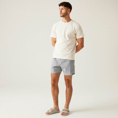 Regatta Navy/White Seersucker Stripe Loras Swim Shorts