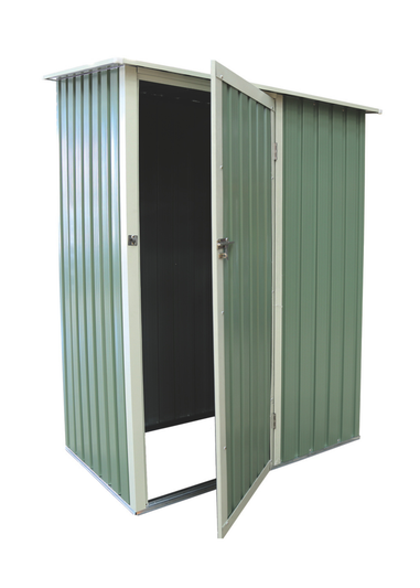 Charles Bentley Metal Storage Shed Chest Small Green (W4.7ft x D3ft)