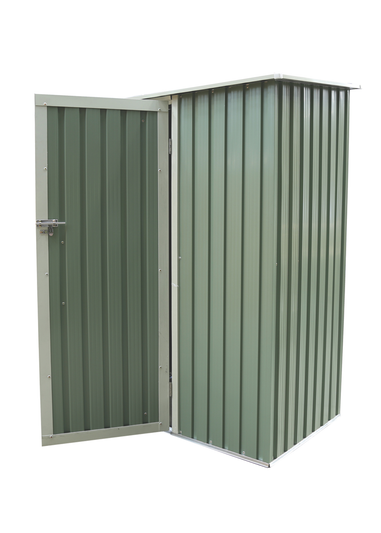 Charles Bentley Metal Storage Shed Chest Small Green (W4.7ft x D3ft)