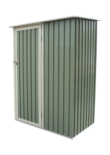 Charles Bentley Metal Storage Shed Chest Small Green (W4.7ft x D3ft)